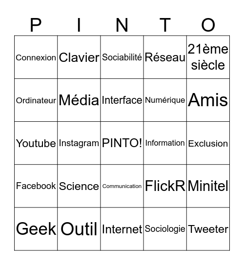 Socio-Pinto Bingo Card