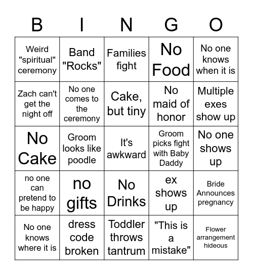 Clusterf*** Bingo Card