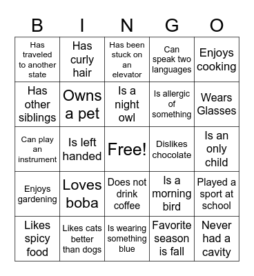 Women's Gathering Bingo Card