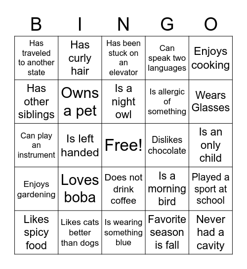 Women's Gathering Bingo Card