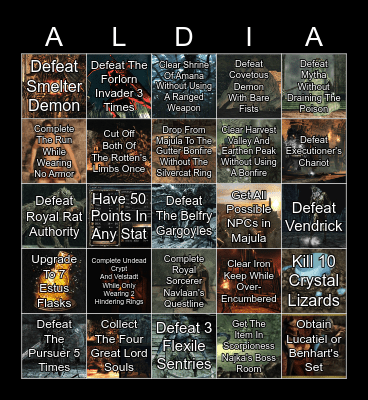 Dark Souls 2 Bingo Card
