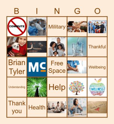 Gratitude Bingo Card