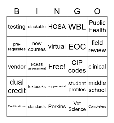 HS UPDATE at HSE Conference 2021 Bingo Card