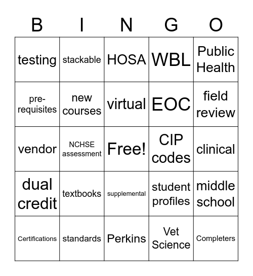 HS UPDATE at HSE Conference 2021 Bingo Card