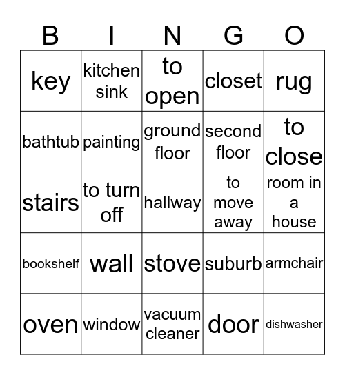 Français 2 Unité 6 Leçon 21  Bingo Card