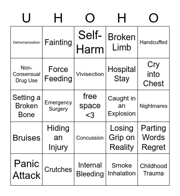 Bad Things Happen Bingo Conflagration Edition Bingo Card