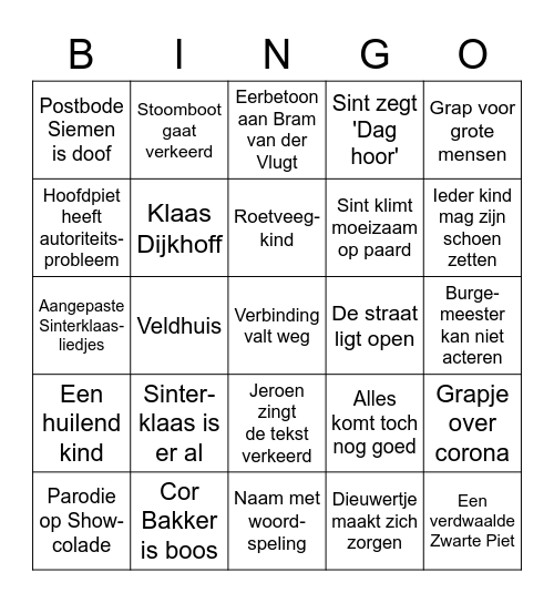 Intochtzuipen Bingo Card