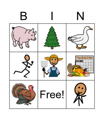 Run Turkey run Bingo Card