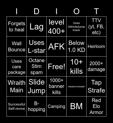 NateNukeemTV's NEW bingo board Bingo Card