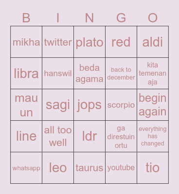 jonathan cupu ☆ Bingo Card