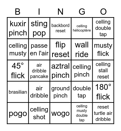 RL Bingo Card