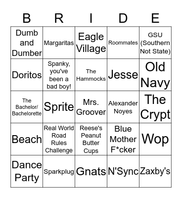 All Things Allison!!  Bingo Card