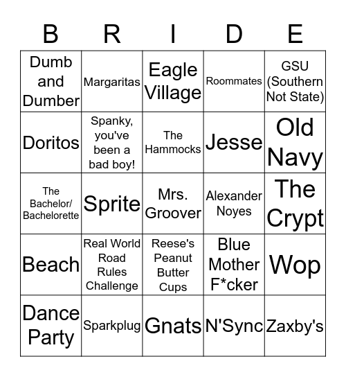 All Things Allison!!  Bingo Card