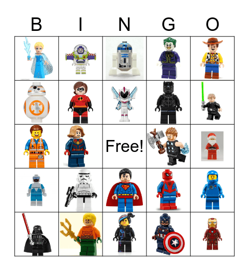 LEGO MINIFIGURE BINGO Card