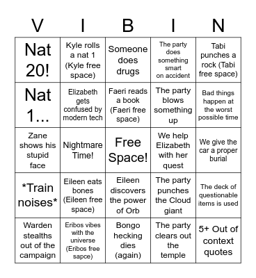 Session 38: Vibin' with the Crew Bingo Card