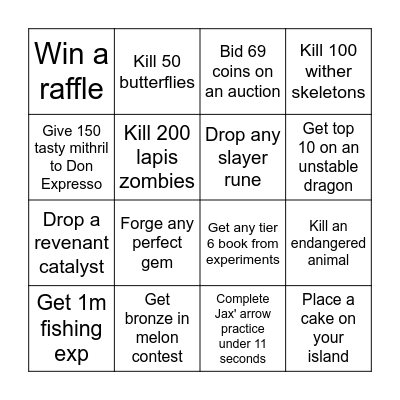 TaoOfMystery Bingo Card