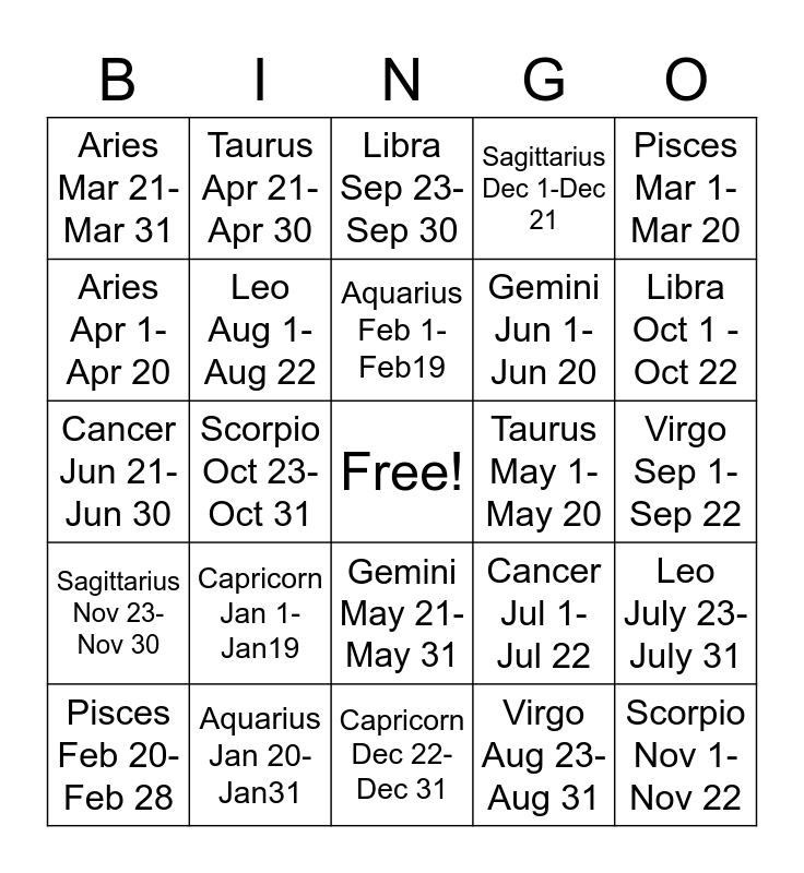 zodiacbet Bingo