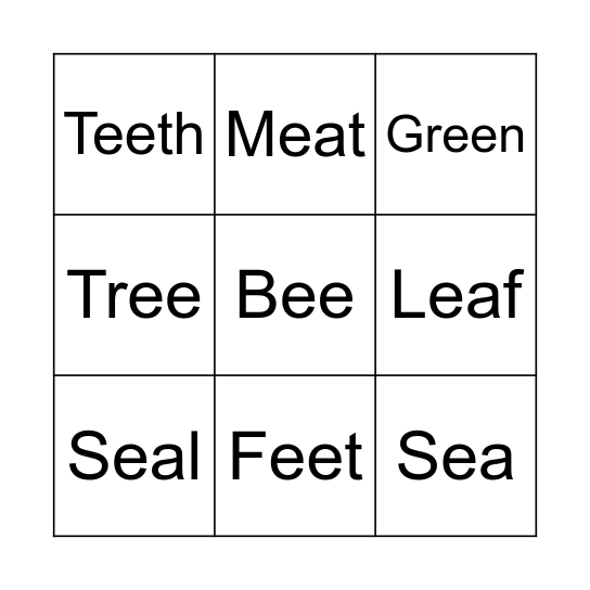 EE/EA Bingo Card