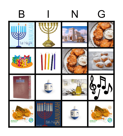 Chanukah Bingo! Bingo Card