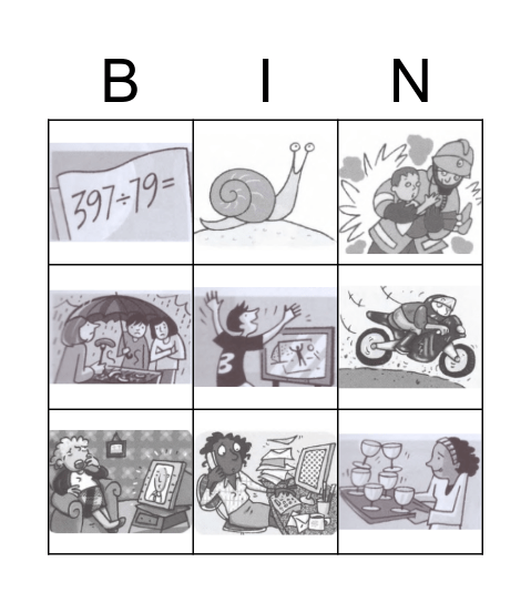 Descriptive Adjectives Bingo Card