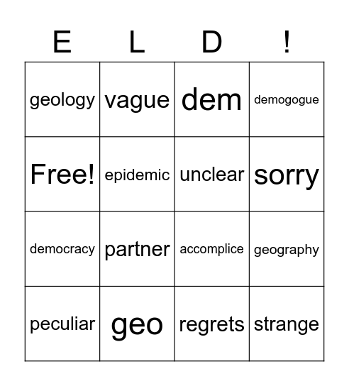 Unit 2 Week 3 Bingo Card