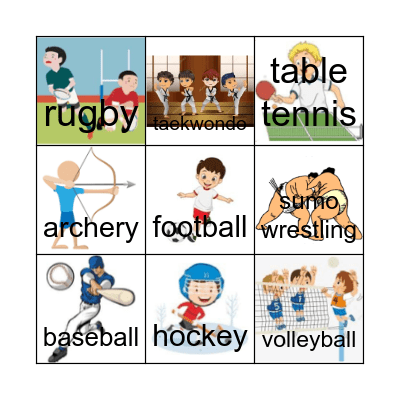 Sports Bingo Card