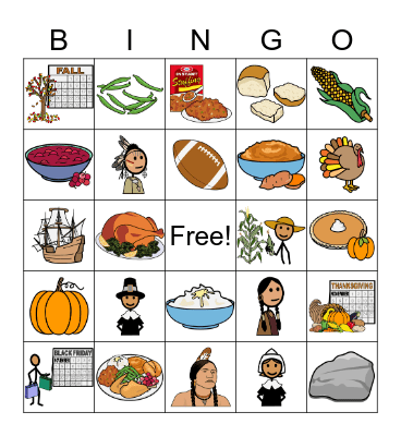 Thanksgiving Bingo Card