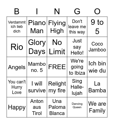 Youri Elzinga Engels/Duits Bingo Card