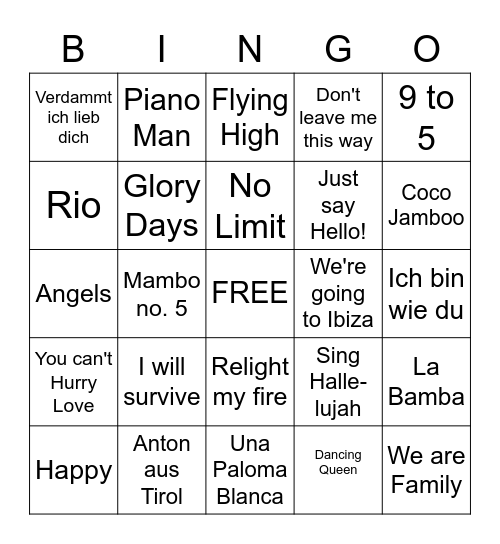 Youri Elzinga Engels/Duits Bingo Card