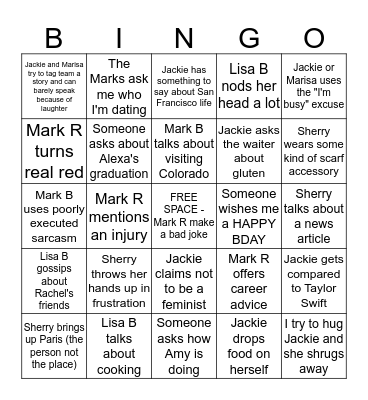 BRUNCH BINGO Card