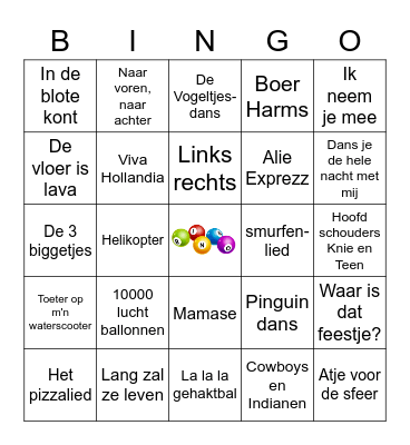 Bingo by Jolanda (kids) Bingo Card