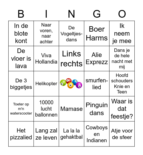 Bingo by Jolanda (kids) Bingo Card