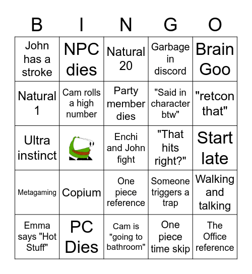 DND Bingo Card