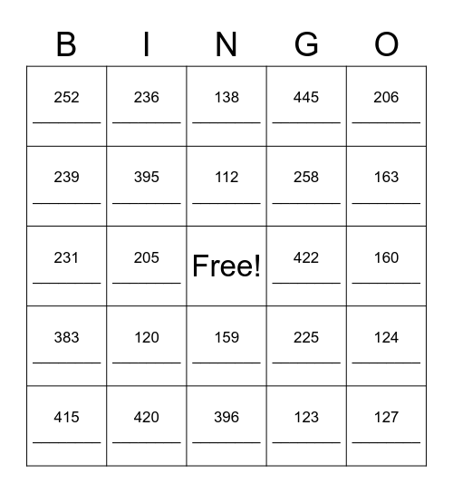 SOLOS 4 CORNERS SCRAMBLE Bingo Card