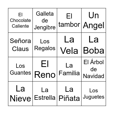 Lotería Navideña Bingo Card