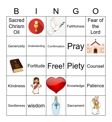 Holy Spirit Bingo Card