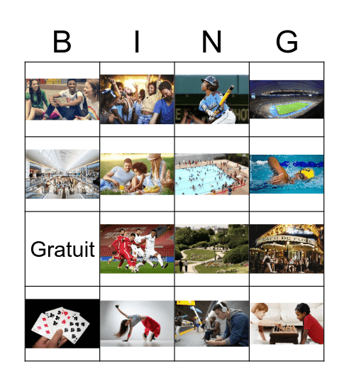 Qu'est-ce que tu aimes faire? Bingo Card