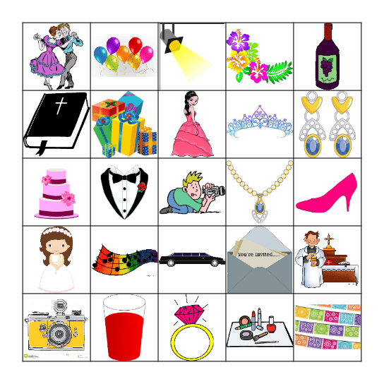La Quinceañera Bingo Card