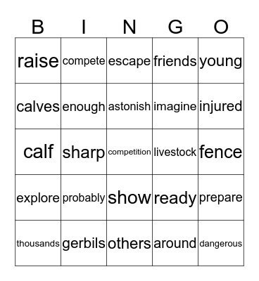 3rd Wonderful Bingo Card