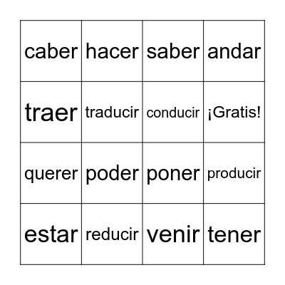 U, I & J Stems Bingo Card