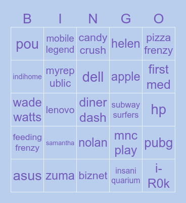 heejin’s Bingo Card