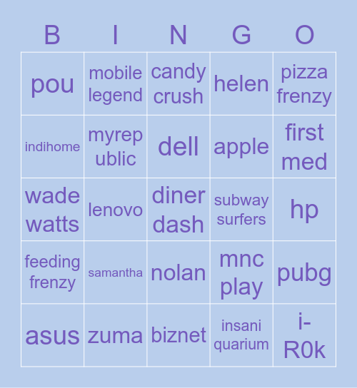 heejin’s Bingo Card