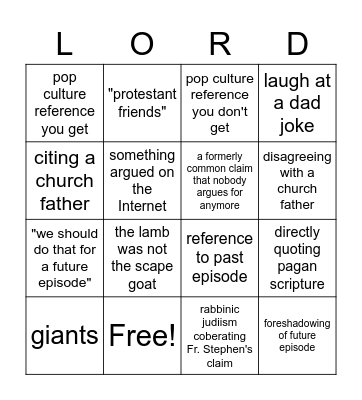 Lord of SpiritsUntitled Bingo Card