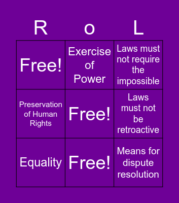 Bingham Bingo Card
