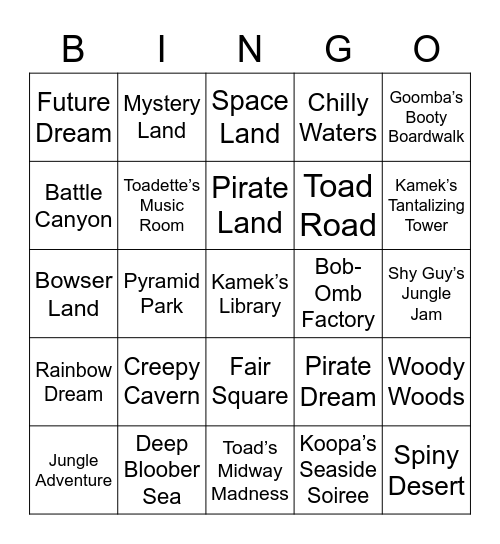 Mana ROUND 2 (Mario Party) Bingo Card