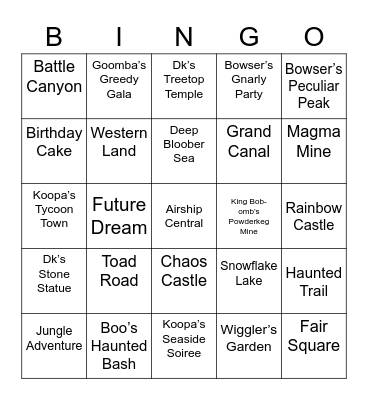 Miso ROUND 1 [Mario Party] Bingo Card