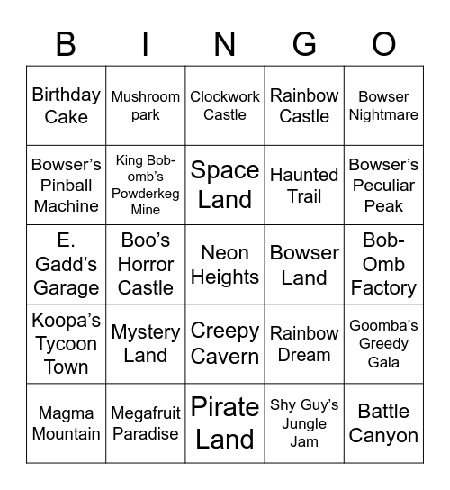 Frosty Round 1 (Mario Party) Bingo Card