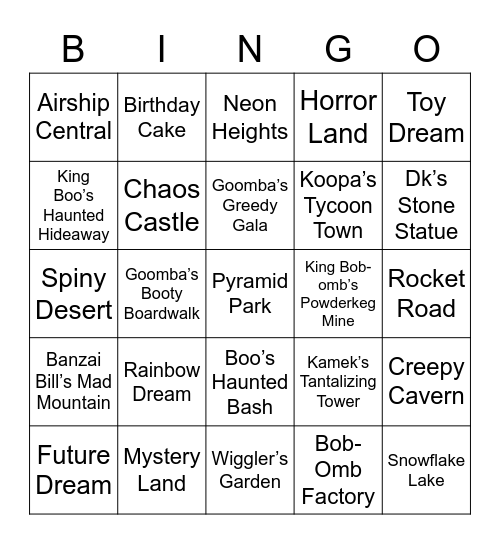 Prince Round 1 (Mario Party) Bingo Card