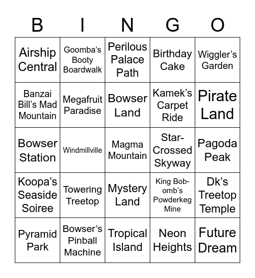 Prince Round 2 (Mario Party) Bingo Card