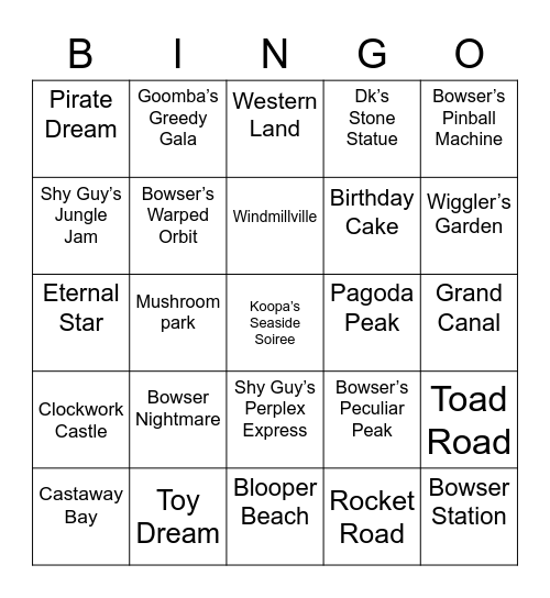 Steelcario ROUND 1 [Mario Party] Bingo Card